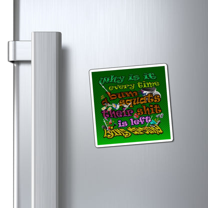 the bum's shit - Magnets - (logo green)