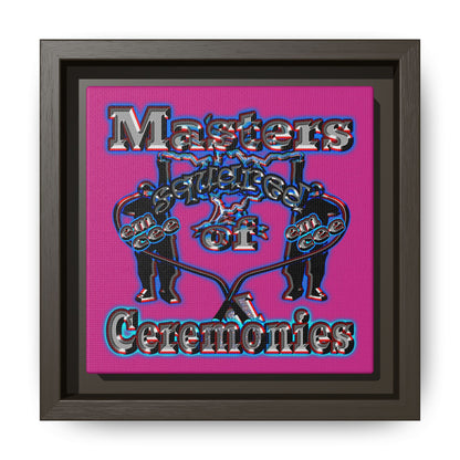 em cee squared - framed canvas art (pink)