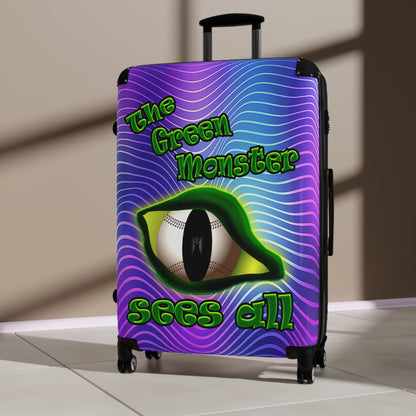 green monster - Suitcase (purple wave)