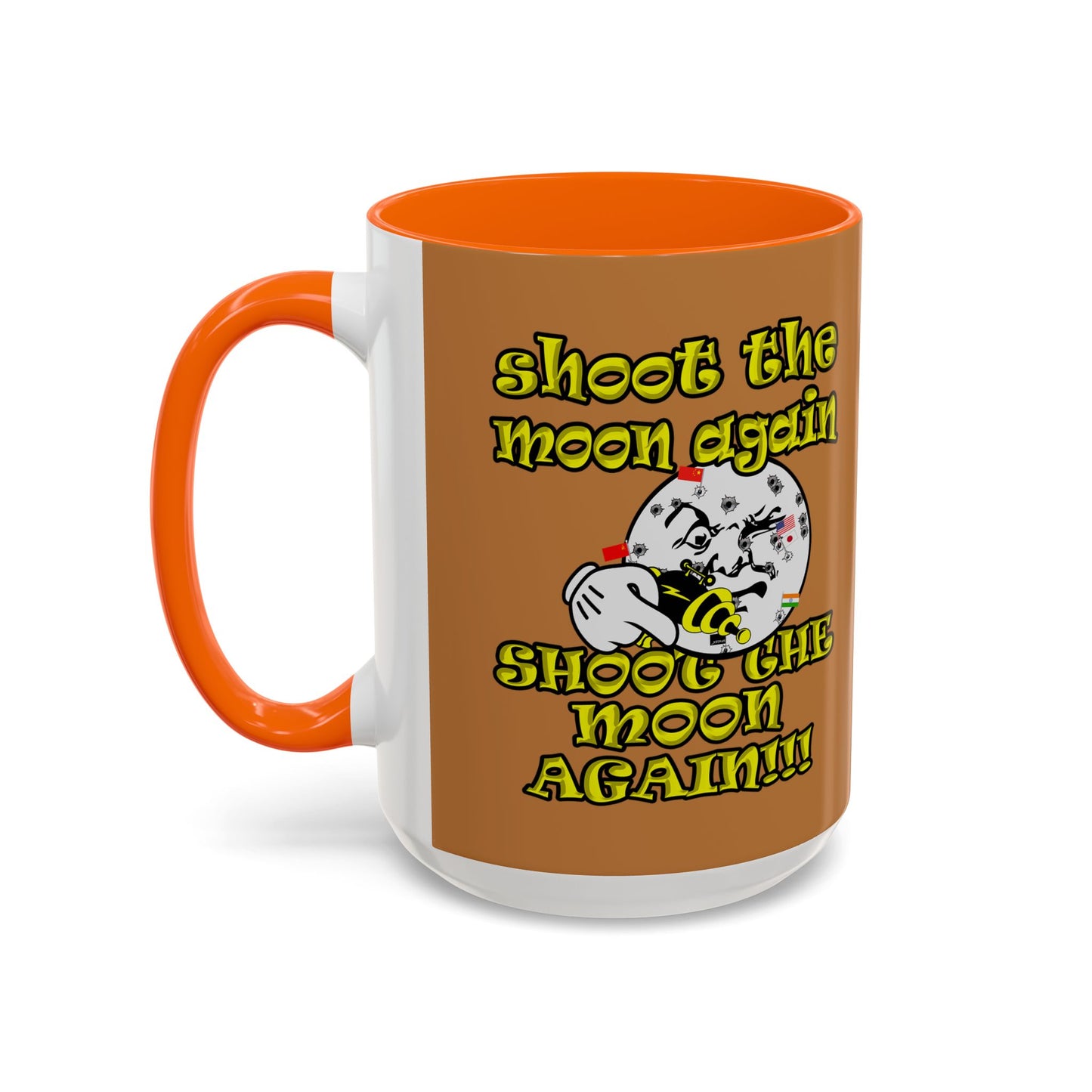 shoot the moon again - Accent Mug (light brown)