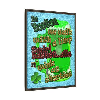 celtics logo - framed canvas art (faded blue)
