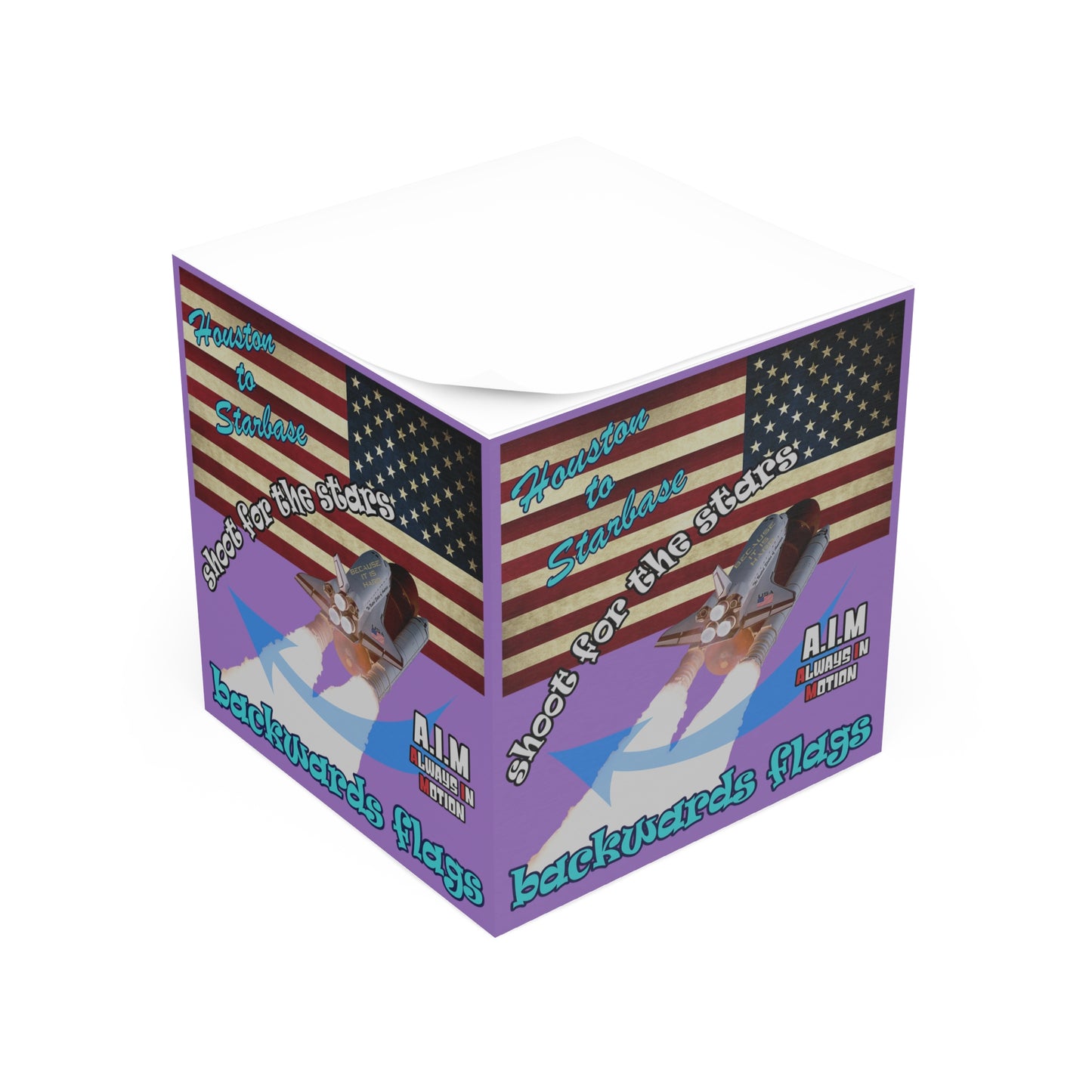 shoot for the stars - note cube (light purple)