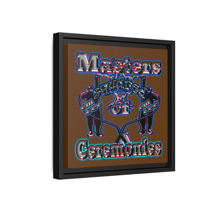 em cee squared - framed canvas art (brown)