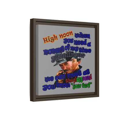 high noon - framed canvas art (grey)