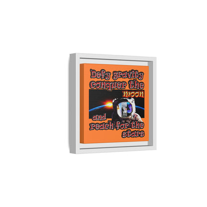 defy conquer reach - framed canvas art (crusta)