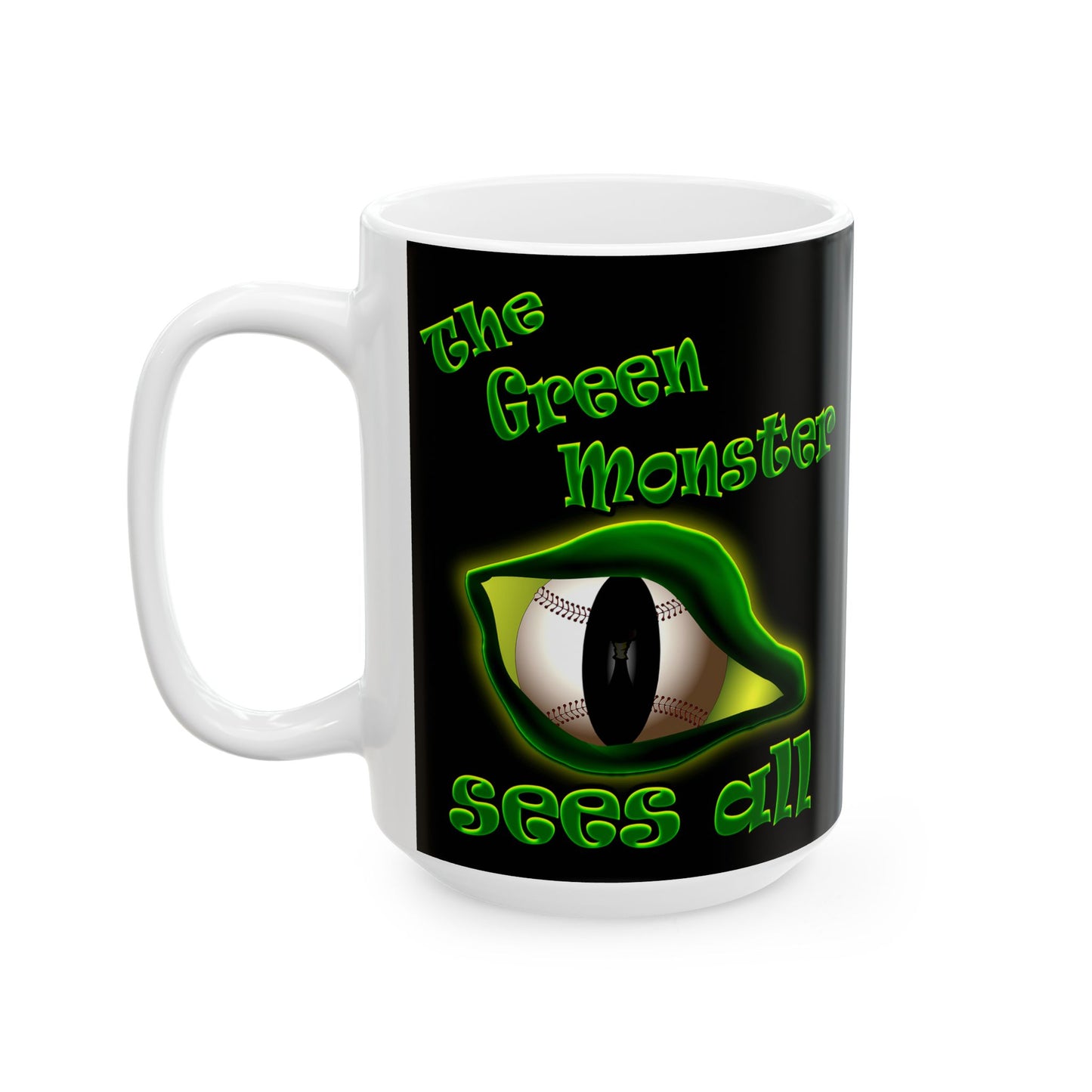 green monster - White Mug (black)