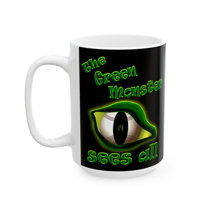 green monster - White Mug (black)