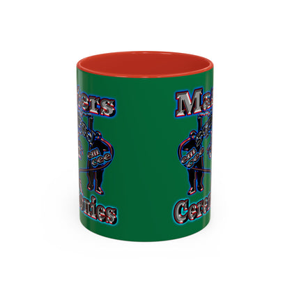 em cee squared - Accent Mug (dark green)