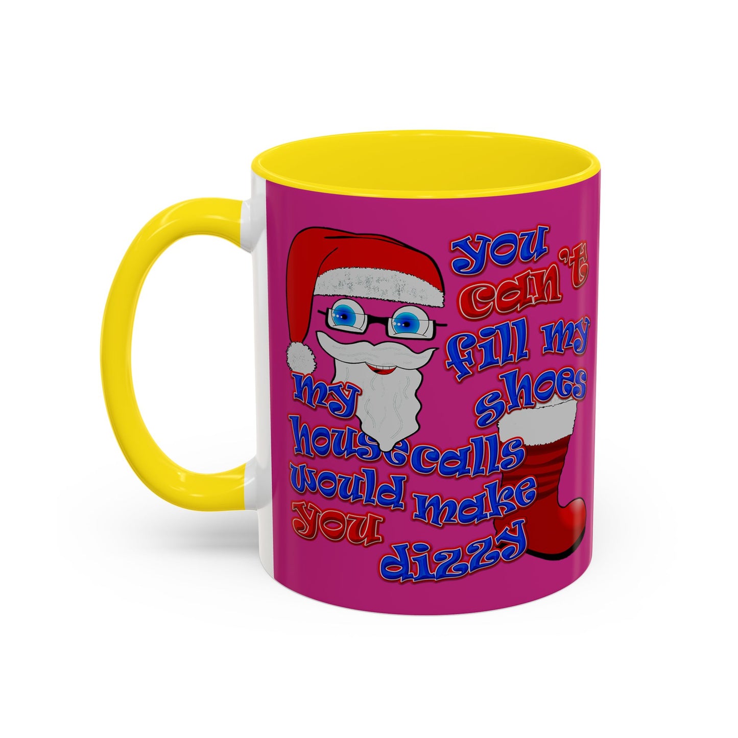 santa's shoes - Accent Mug (pink)