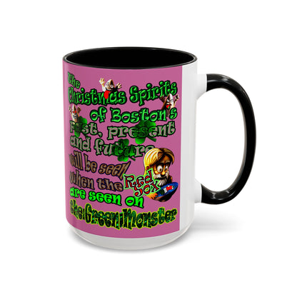 christmas spirits of boston - Accent Mug (light pink)
