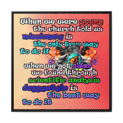 doggystyle - framed canvas art (yellow-orange wave)