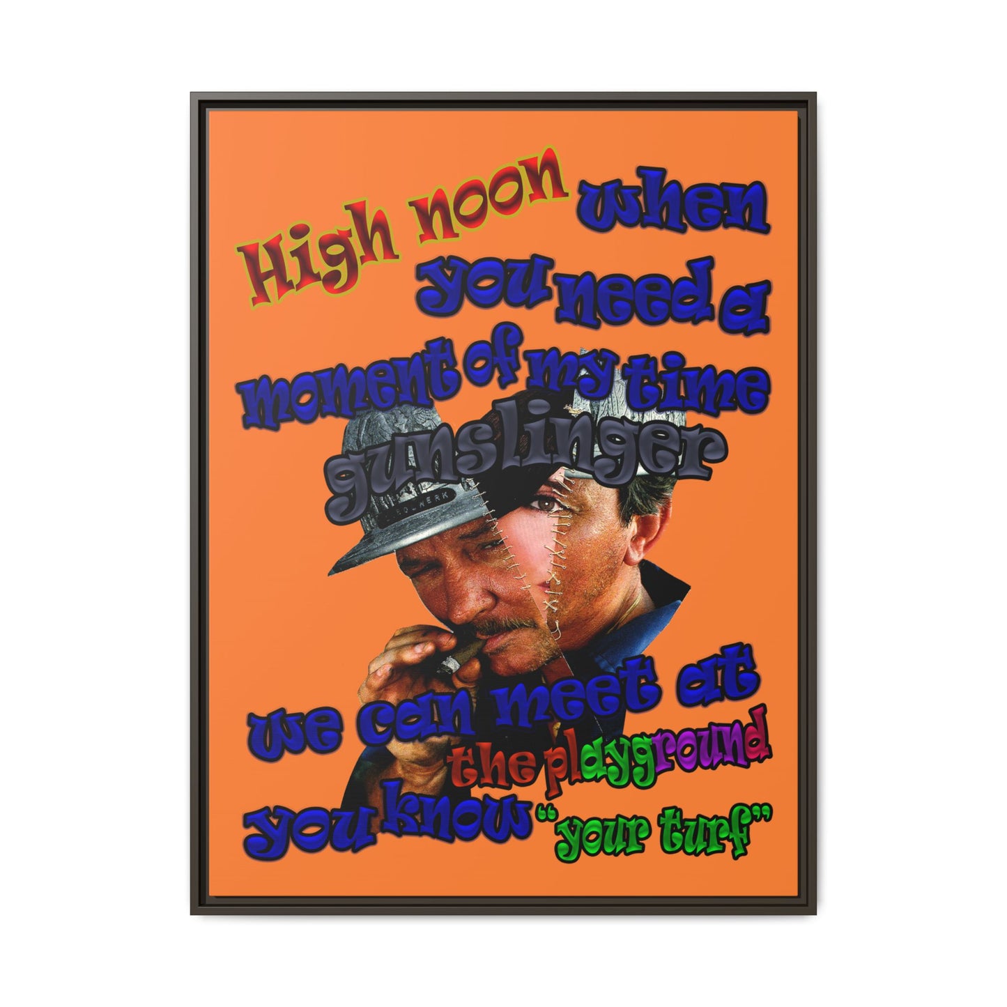 high noon - framed canvas art (crusta)