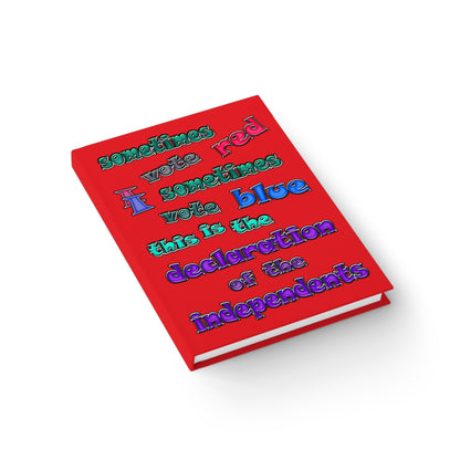 declaration of the independents - journal-lined (red)
