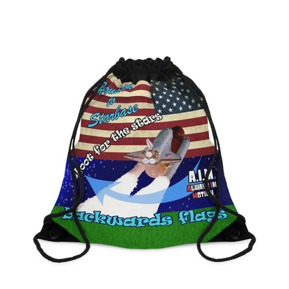 shoot for the stars - Drawstring Bag ('snoops' background)
