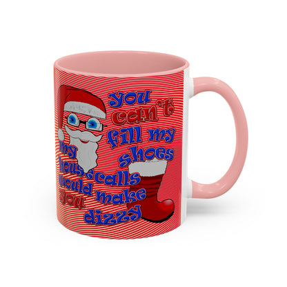 santa's shoes - Accent Mug (yellow-orange wave)