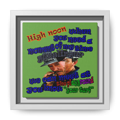 high noon - framed canvas art (green)