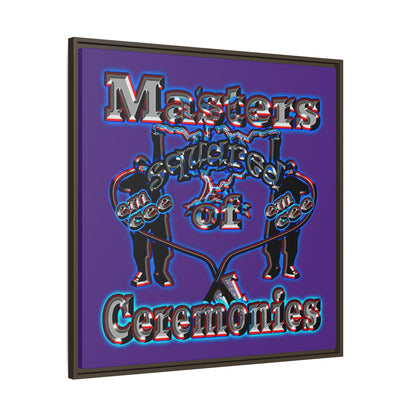 em cee squared - framed canvas art (purple)