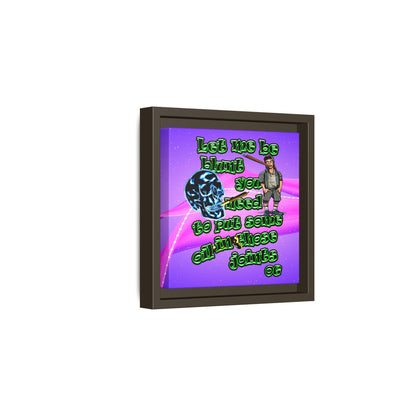 og - framed canvas art (purple-pink wave)