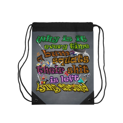 the bum's shit - Drawstring Bag (grey-light grey)
