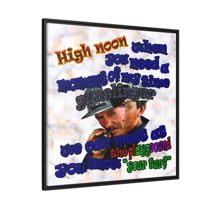 high noon - framed canvas art (white marble)