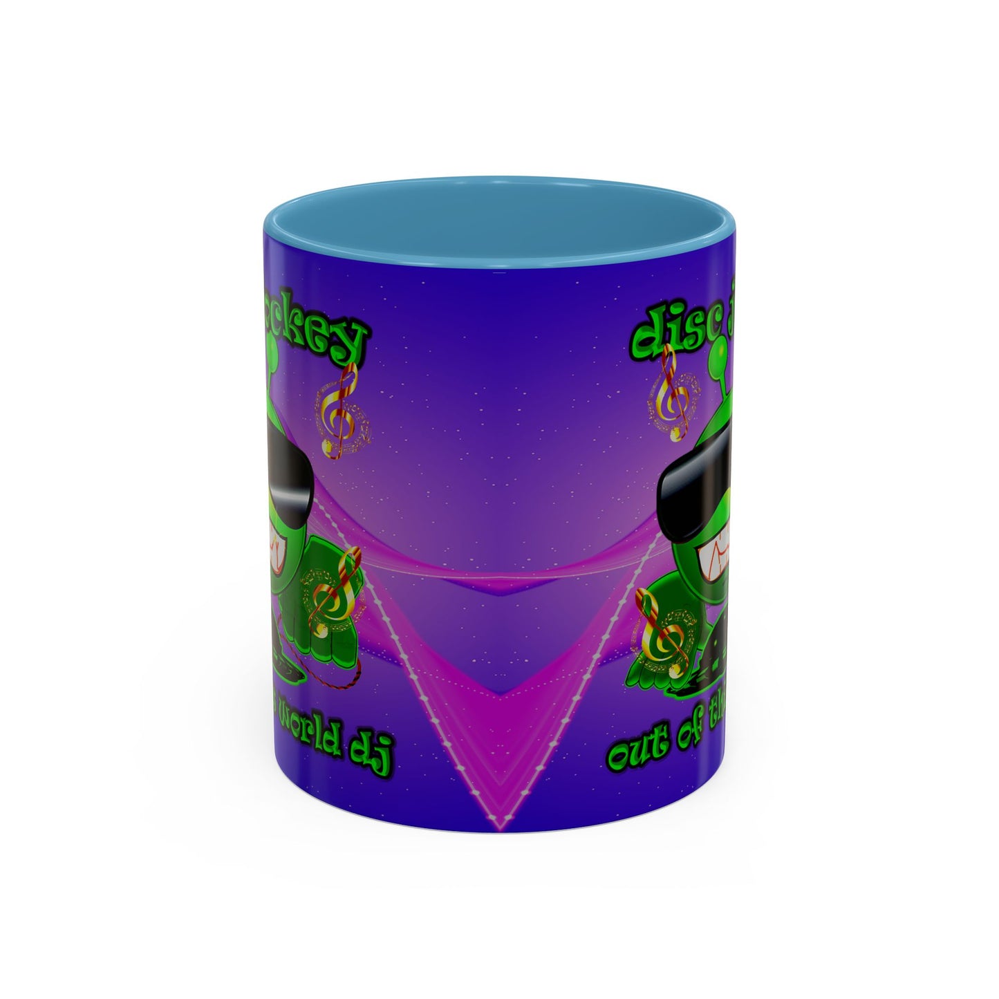 disc jockey - Accent Mug (purple-pink wave)