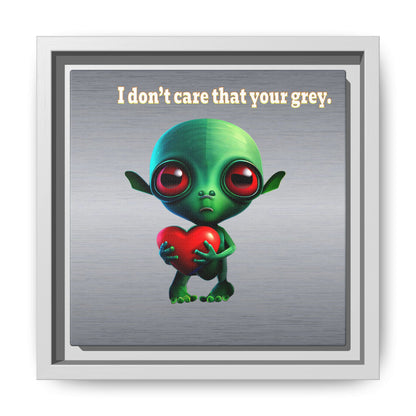 I don't care that your grey - framed canvas art (brushed nickel)