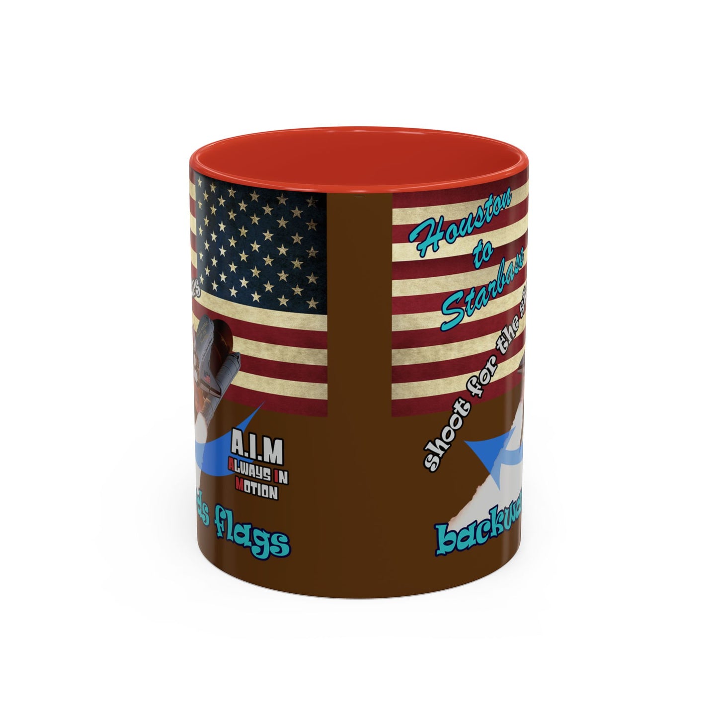shoot for the stars - Accent Mug (brown)