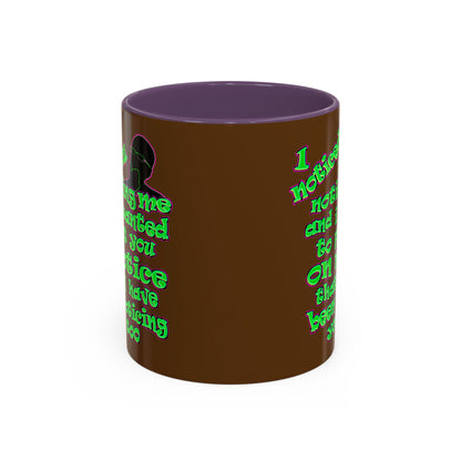 noticed you noticing - Accent Mug (brown)