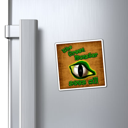 green monster - Magnets - (brown papyrus)