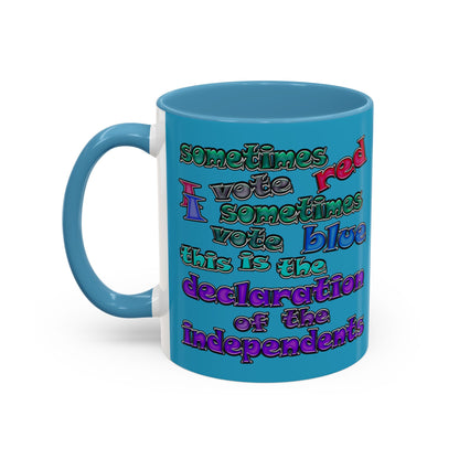 declaration of the independents - Accent Mug (turquoise)