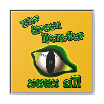 green monster - framed canvas art (yellow)