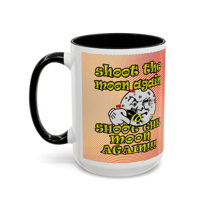 shoot the moon again - Accent Mug (yellow-orange wave)