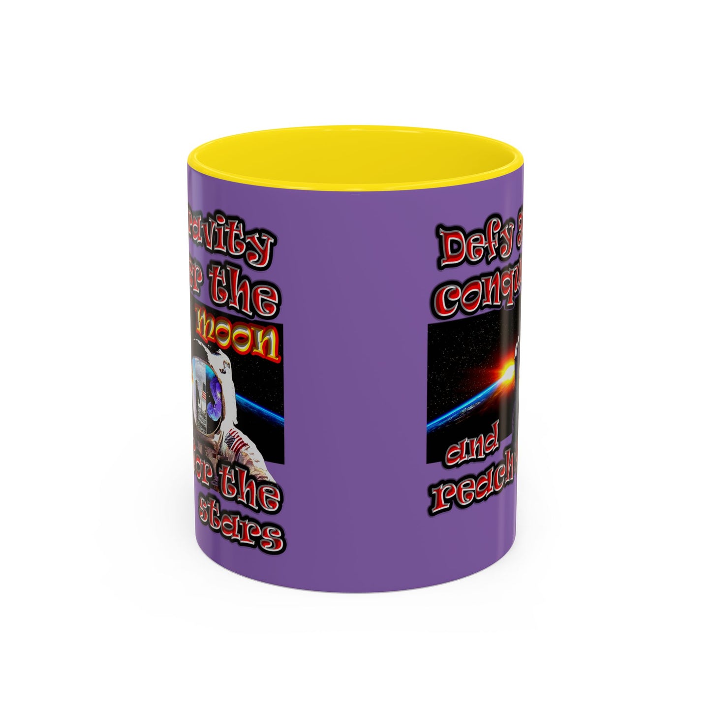 defy conquer reach - Accent Mug (light purple)
