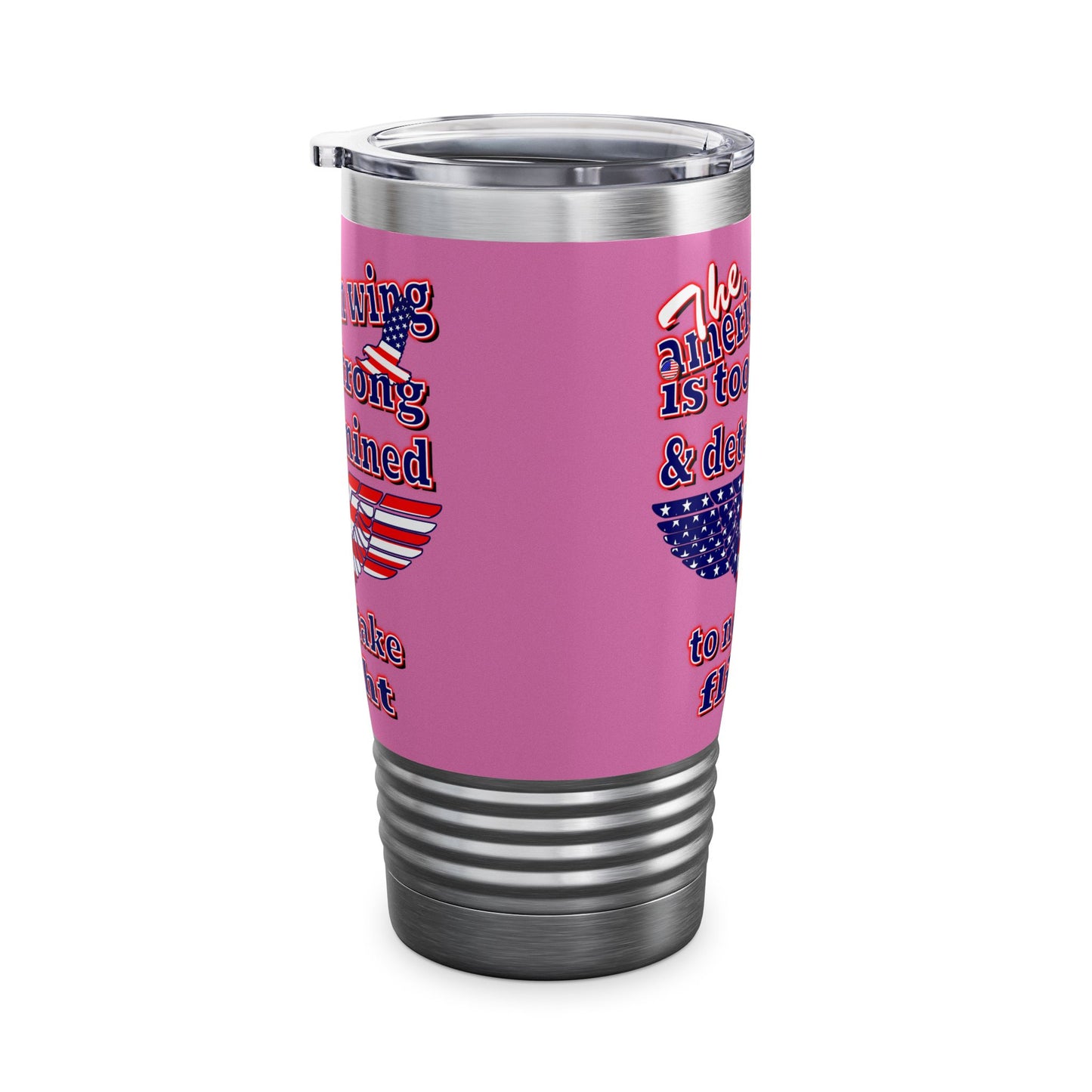 american wing - Ringneck Tumbler, 20oz (light pink)