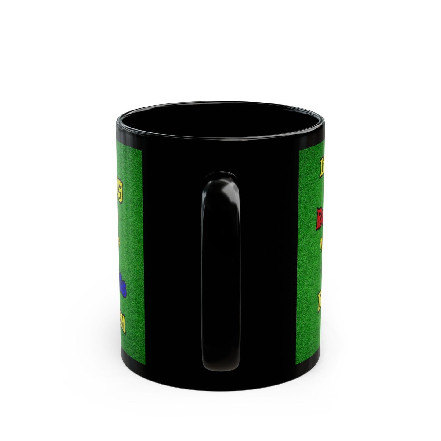 popping like popcorn - Black Mug (green turf)