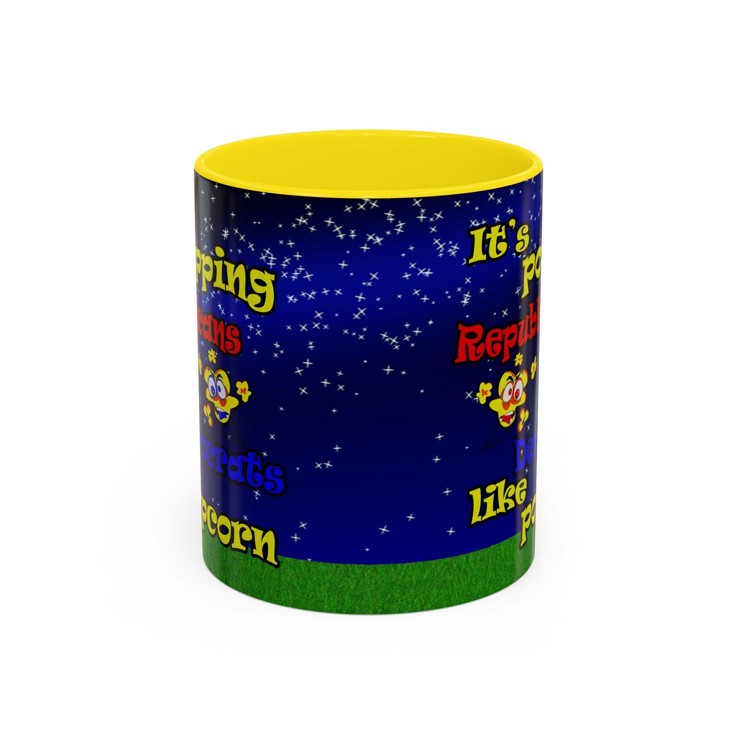 popping like popcorn - Accent Mug ('snoops' background)