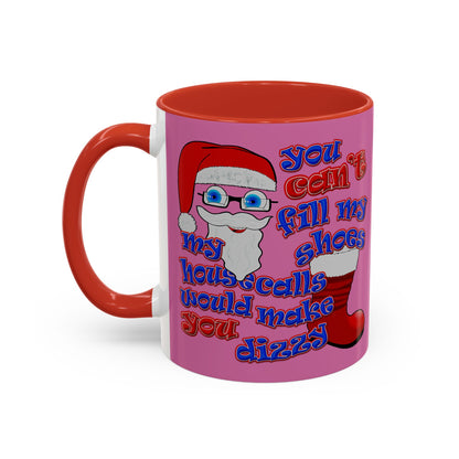 santa's shoes - Accent Mug (light pink)