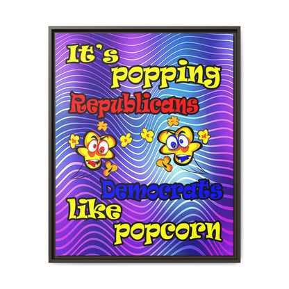 popping like popcorn - framed canvas art (purple wave)