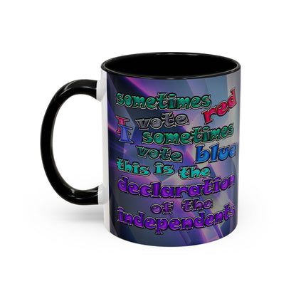 declaration of the independents - Accent Mug (grey-pink wave)