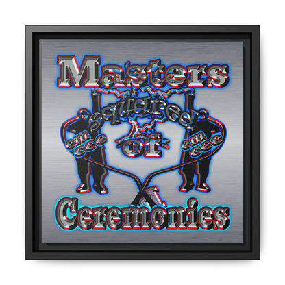 em cee squared - framed canvas art (brushed nickel)