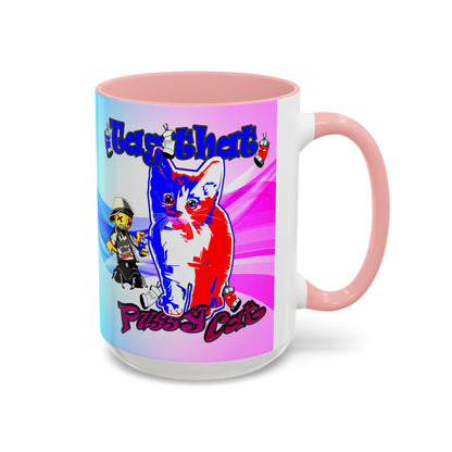 tag that - Accent Mug (light blue-pink wave)