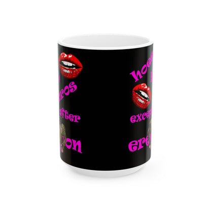 hoes b4 bros - White Mug (black)
