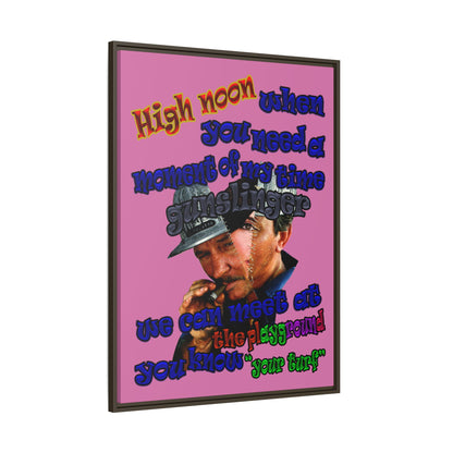high noon - framed canvas art (light pink)