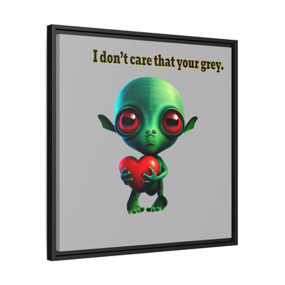 I don't care that your grey - framed canvas art (light grey)