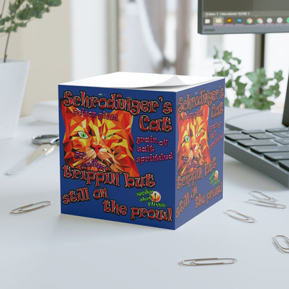schrodinger's cat - note cube (dark blue)