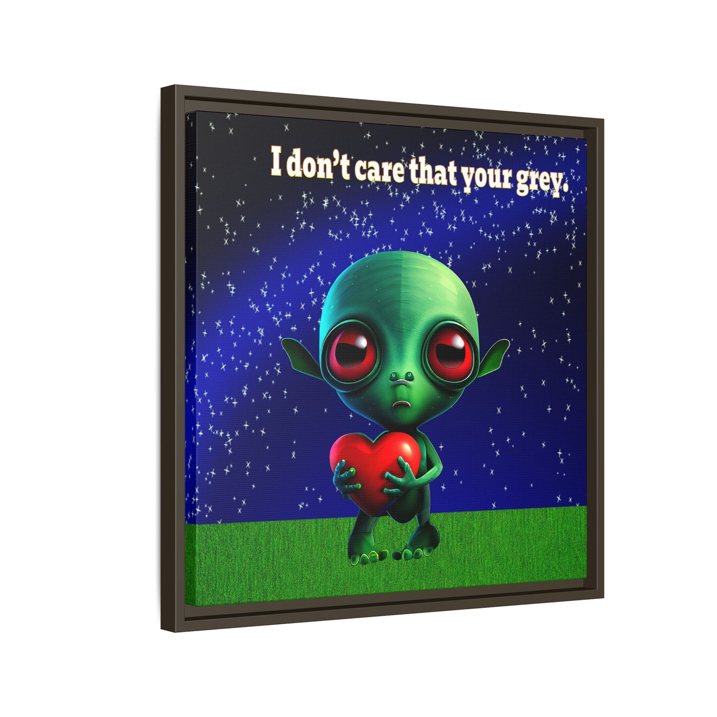I don't care that your grey - framed canvas art ('snoops' background)
