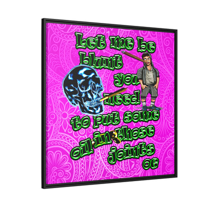 og - framed canvas art (pink swirl)