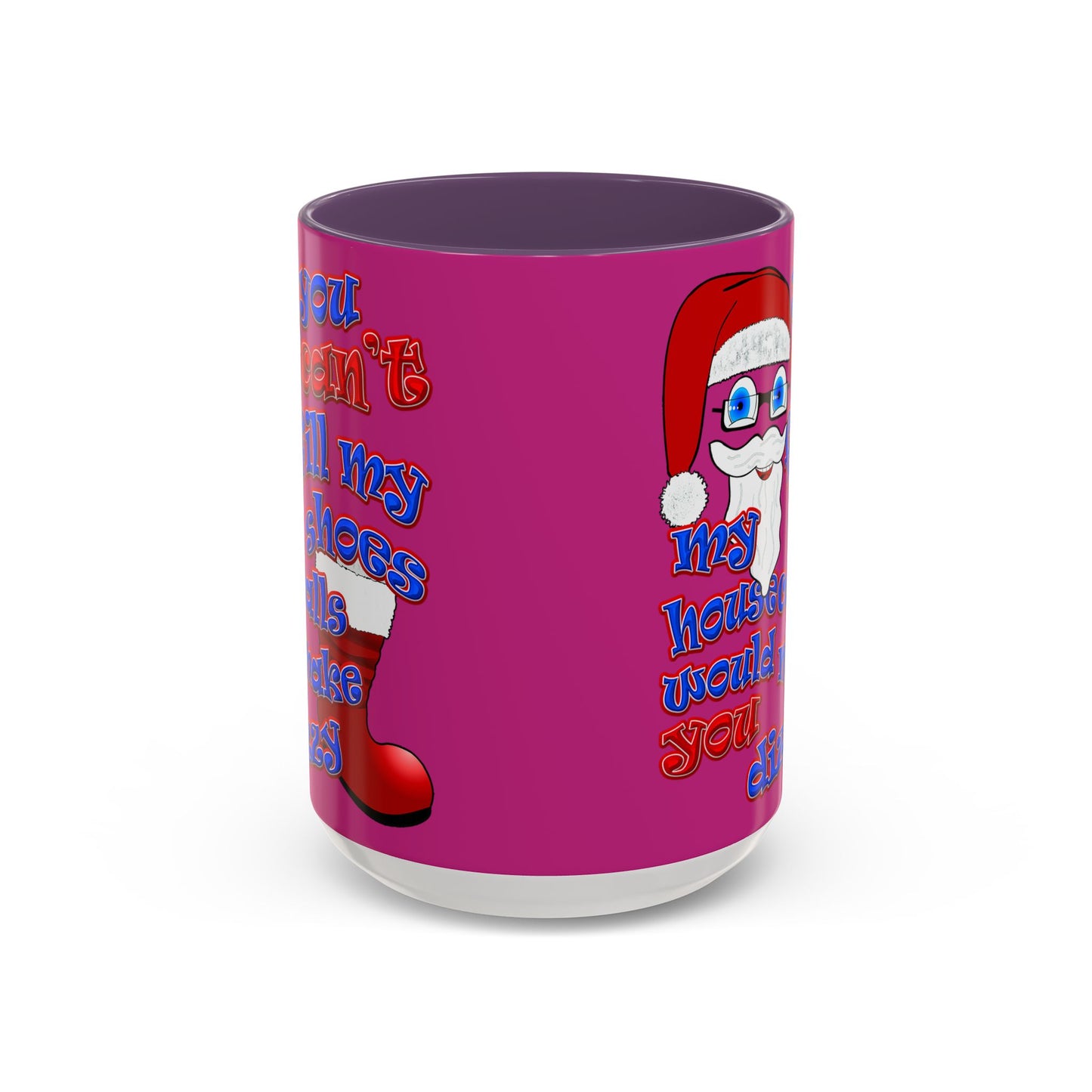 santa's shoes - Accent Mug (pink)