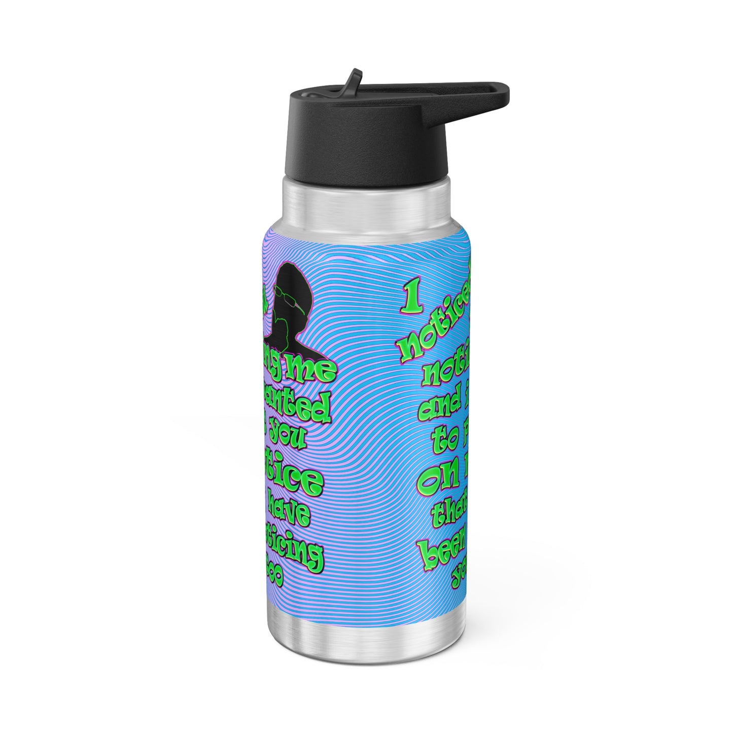 noticed you noticing - Gator Tumbler, 32oz  (light blue-purple wave)