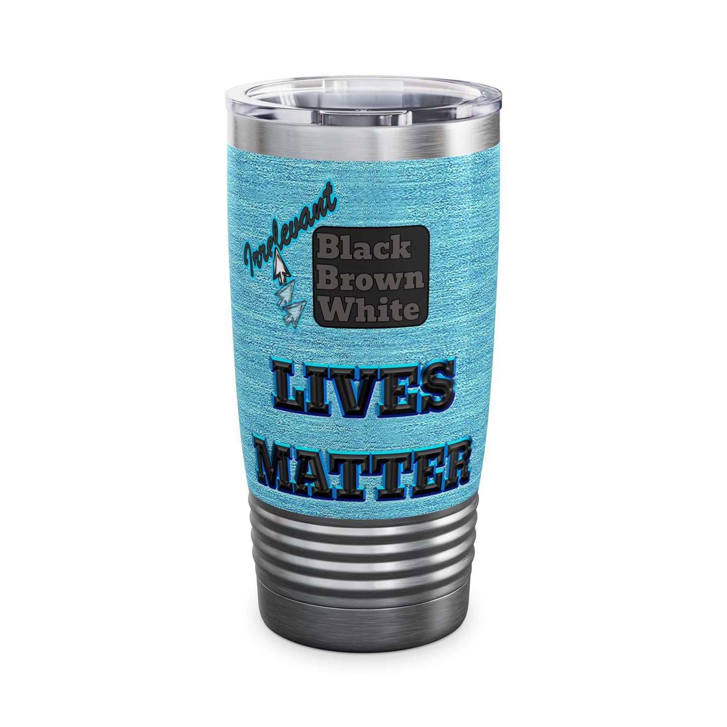 irrelevant - Ringneck Tumbler, 20oz (faded blue)
